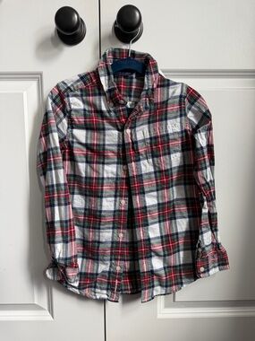 Boys Janie and Jack Red & Green Plaid Button-Down flannel